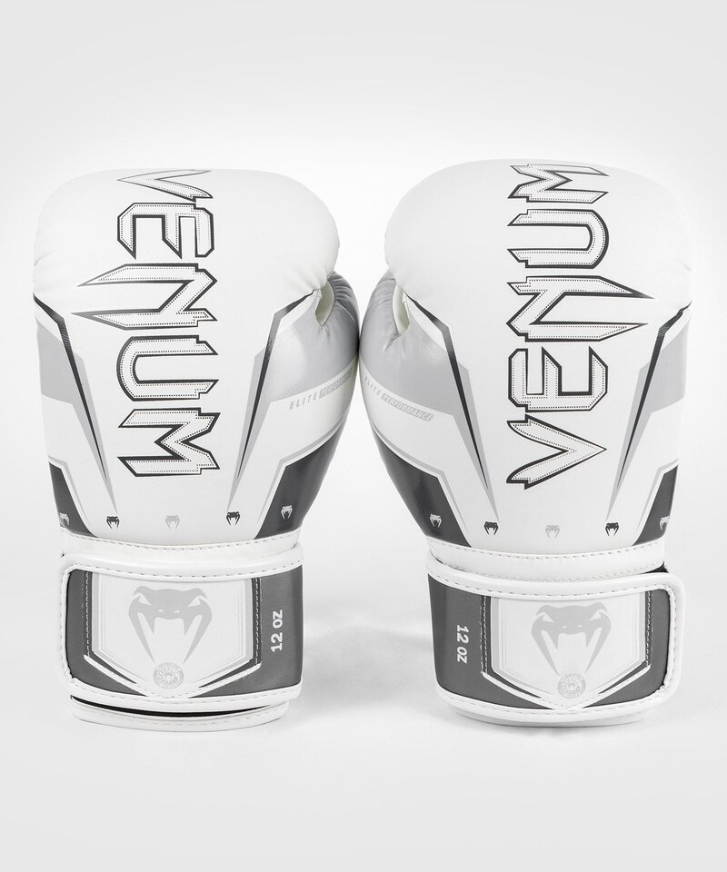 Venum Venum Elite Evo (Kick)Boxhandschuhe Weiß Grau