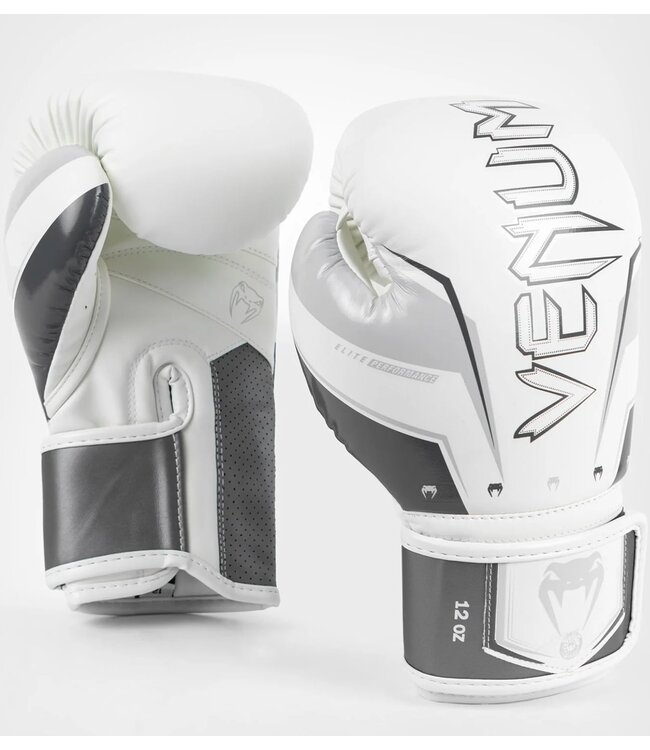 Venum Venum Elite Evo (Kick)Boxhandschuhe Weiß Grau