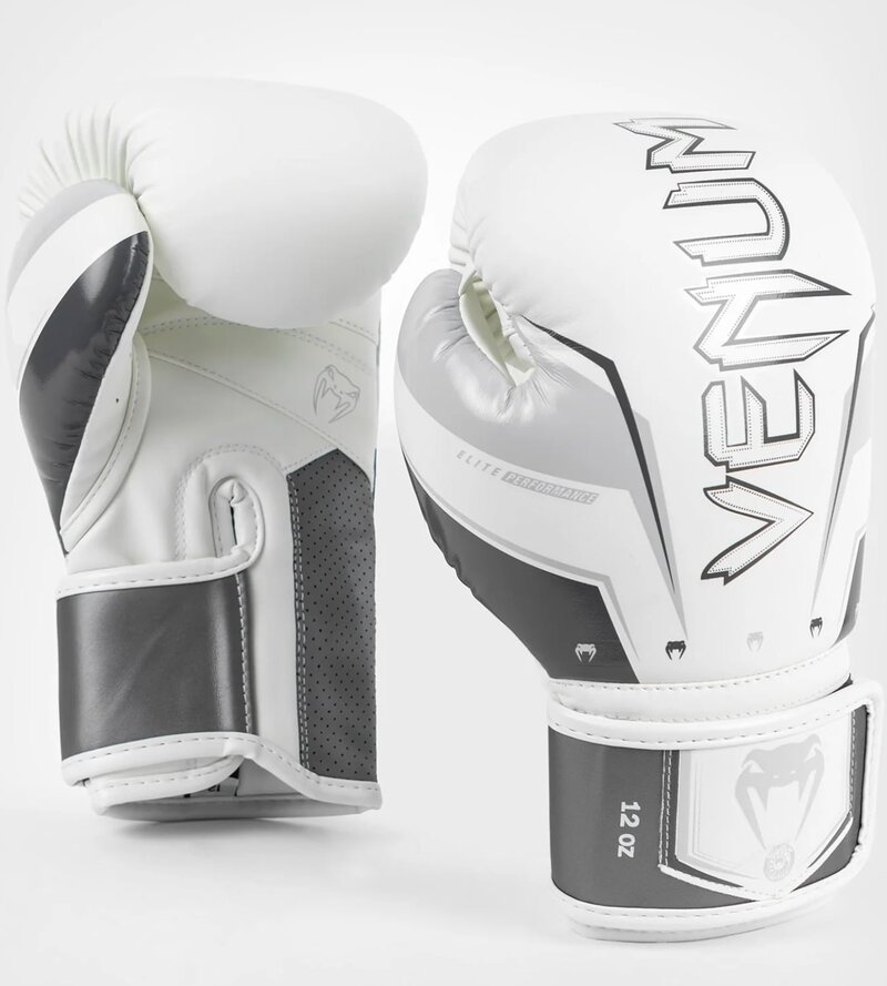 Venum Venum Elite Evo (Kick)Boxhandschuhe Weiß Grau