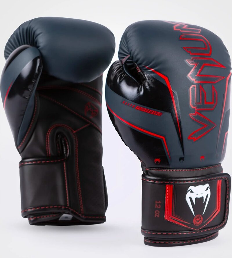 Venum Venum Elite Evo Muay Thai Boxing Gloves Navy Black Red