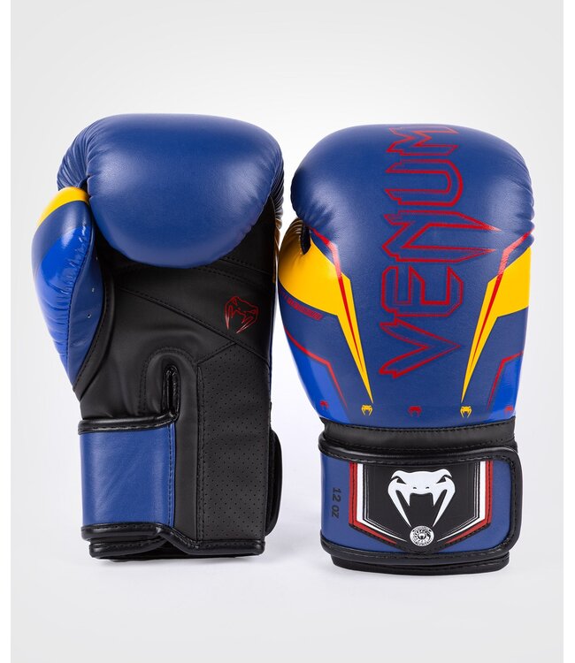 Venum Elite Evo Muay Thai Boxing Gloves Blue Yellow