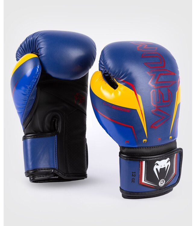 Venum Elite Evo Muay Thai Bokshandschoenen Blauw Geel