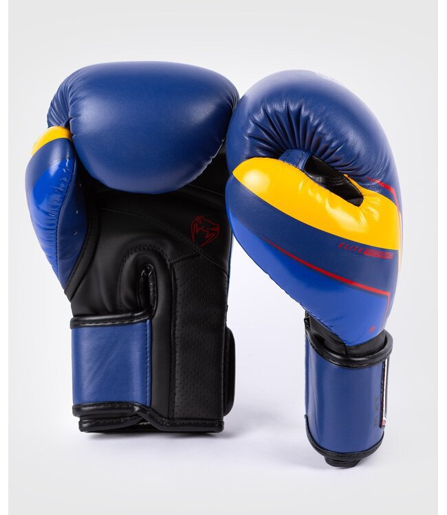 Venum Elite Evo Muay Thai Boxing Gloves Blue Yellow