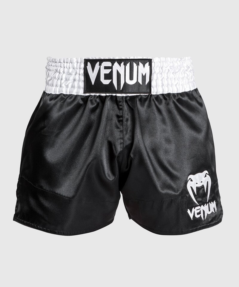 Venum Venum Classic Muay Thai Kickboxing Shorts White Black