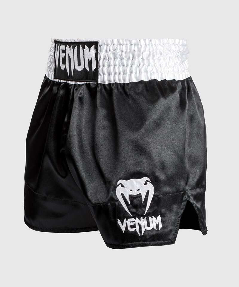 Venum Venum Classic Muay Thai Shorts Kickboxhose Weiß Schwarz