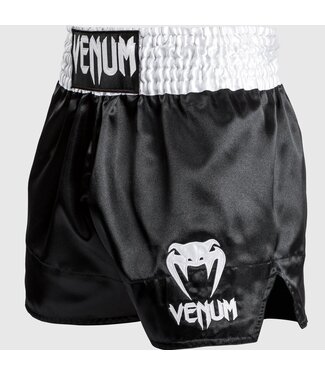 Venum Venum Classic Muay Thai Shorts Kickboks Broekjes Wit Zwart