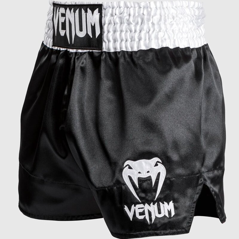 Venum Venum Classic Muay Thai Kickboxing Shorts White Black