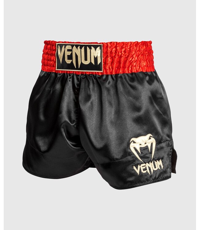 Venum Classic Muay Thai Kickboxing Shorts Red Black Gold