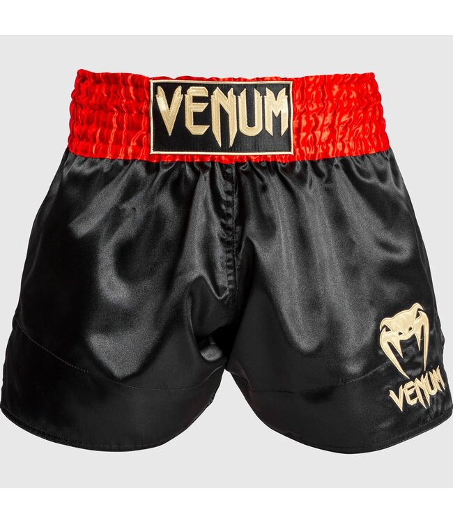 Venum Classic Muay Thai Kickboxing Shorts Red Black Gold