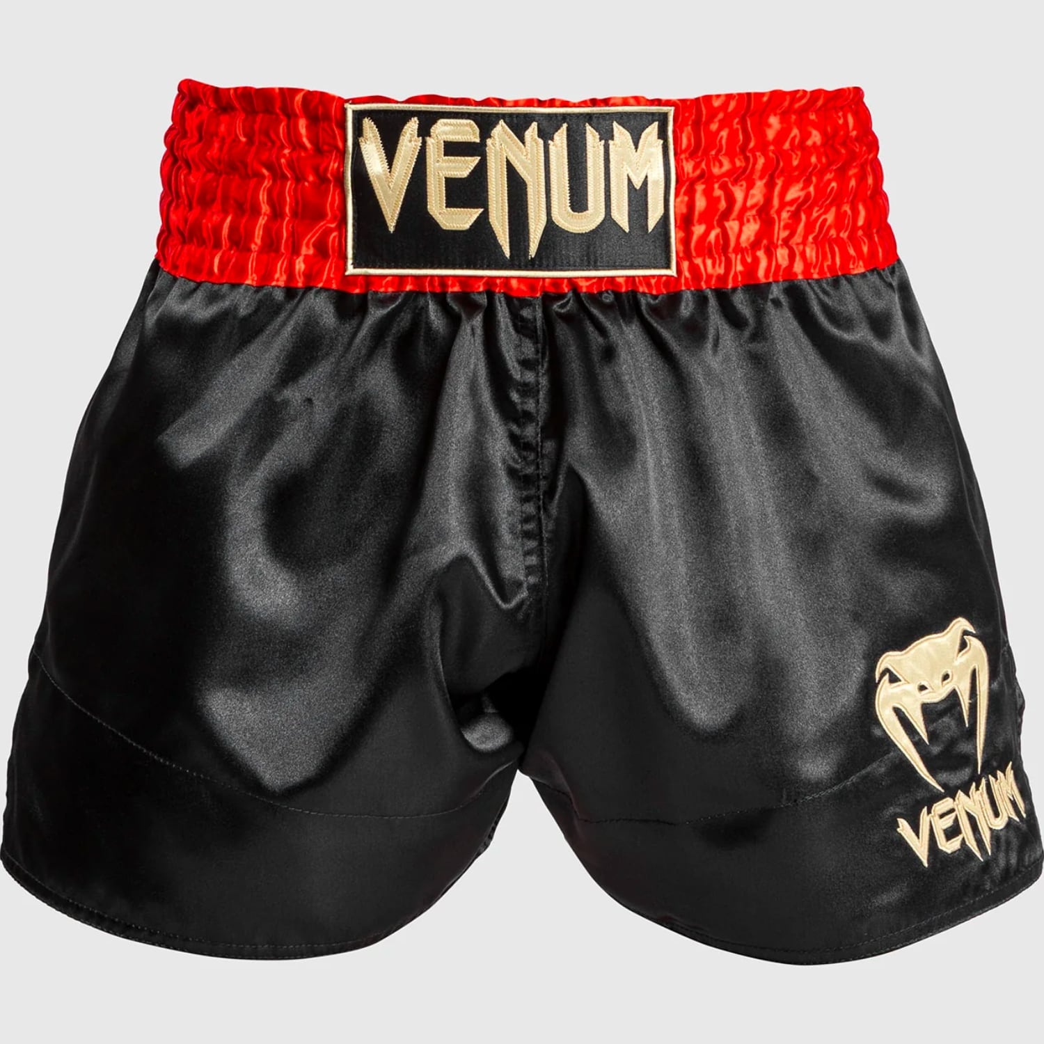 Venum Classic Muay Thai Kickboxing Shorts Red Black Gold FIGHTWEAR
