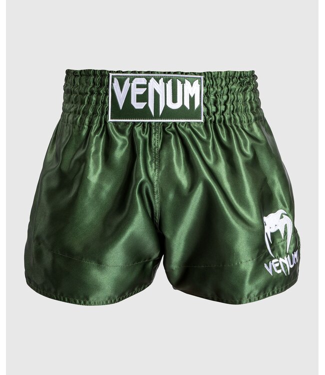 Venum Classic Muay Thai Shorts Khaki Weiß