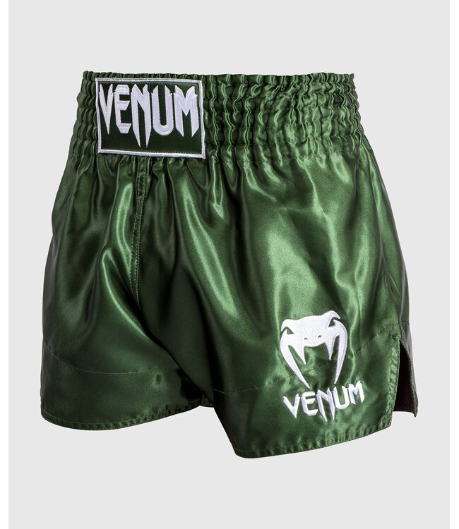 Venum Classic Muay Thai Kickboxing Shorts Khaki White