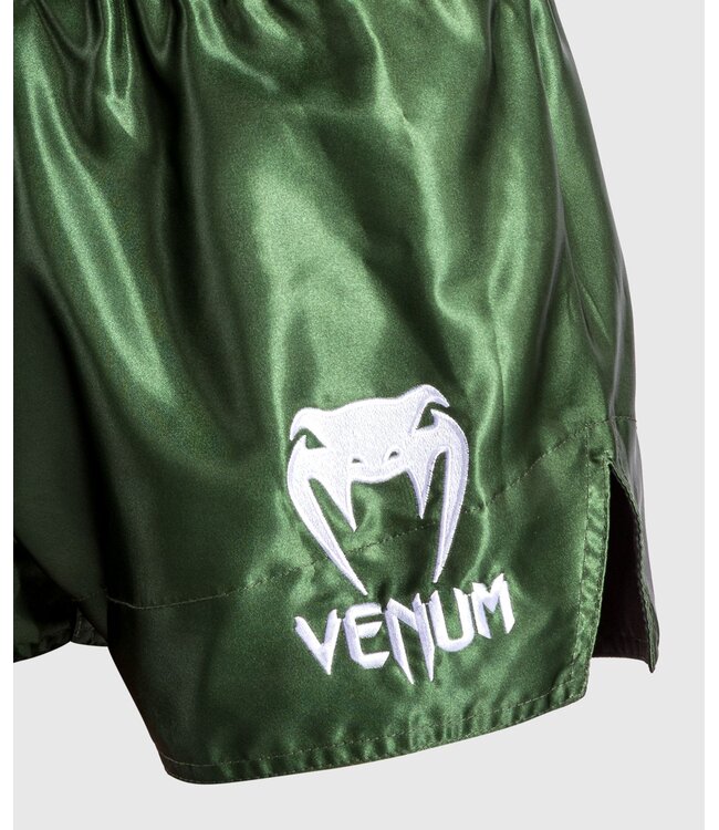 Venum Classic Muay Thai Shorts Khaki Weiß