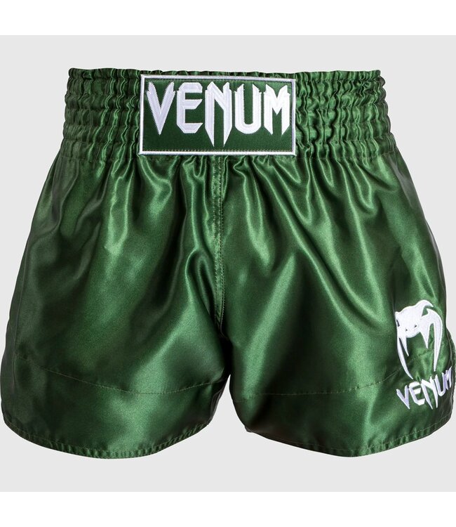 Venum Classic Muay Thai Shorts Khaki Weiß