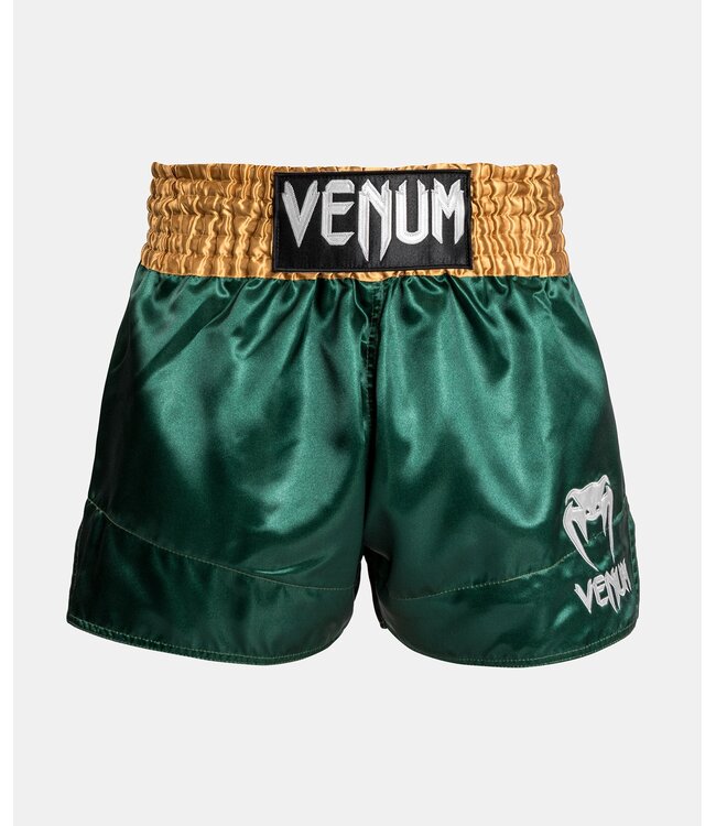 Venum Classic Muay Thai Shorts Green Gold White