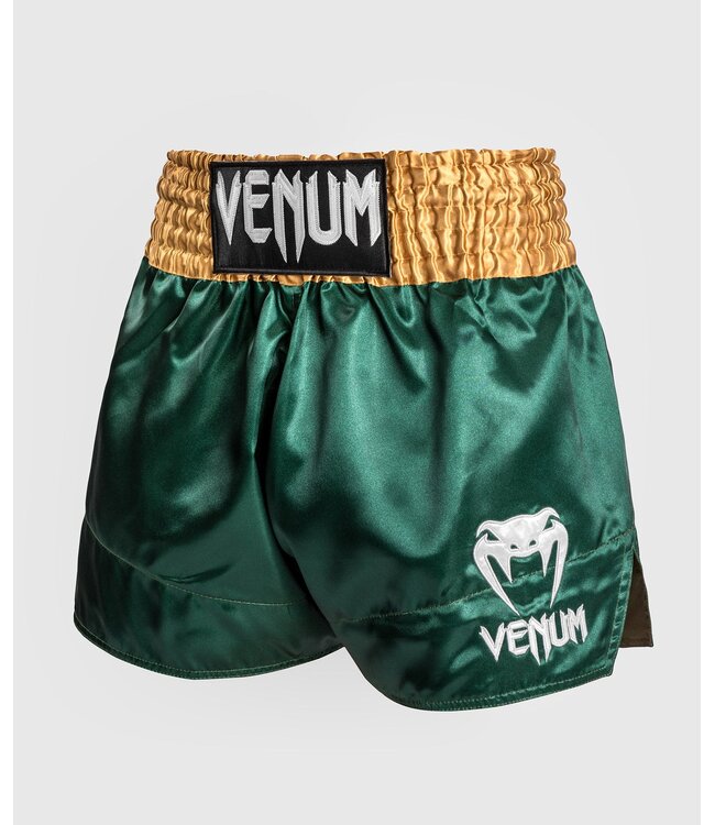 Venum Classic Muay Thai Shorts Grün Gold Weiß