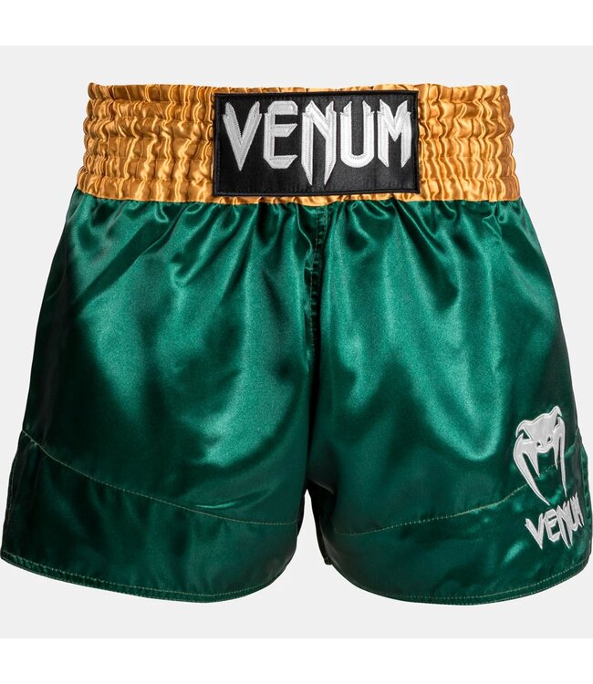 Venum Classic Muay Thai Shorts Green Gold White
