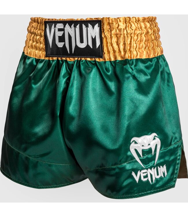Venum Classic Muay Thai Shorts Groen Goud Wit