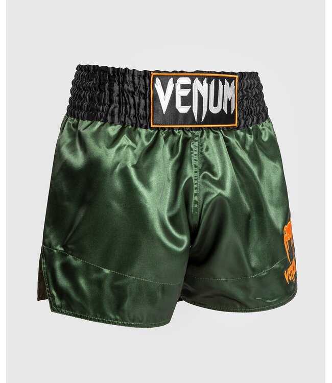 Venum Classic Muay Thai Shorts Green Black Gold