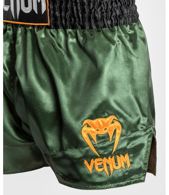 Venum Classic Muay Thai Shorts Green Black Gold