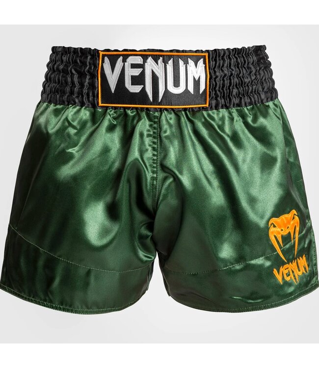 Venum Classic Muay Thai Shorts Grün Schwarz Gold
