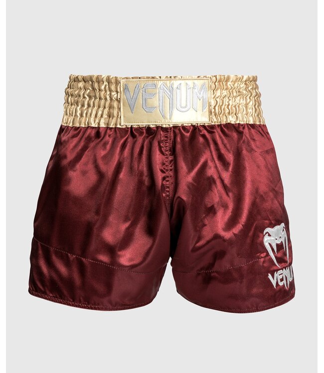 Venum Classic Muay Thai Shorts Bordeaux Goud Wit