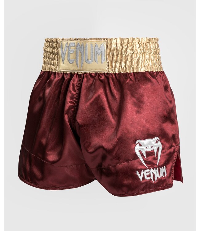Venum Classic Muay Thai Shorts Burgundy Gold White
