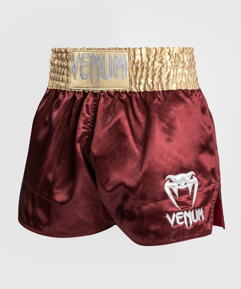 Venum Venum Classic Muay Thai Shorts Burgundy Gold White