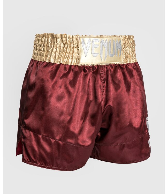 Venum Classic Muay Thai Shorts Bordeaux Goud Wit