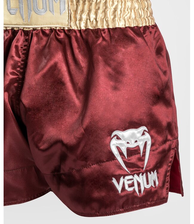 Venum Classic Muay Thai Shorts Bordeaux Goud Wit
