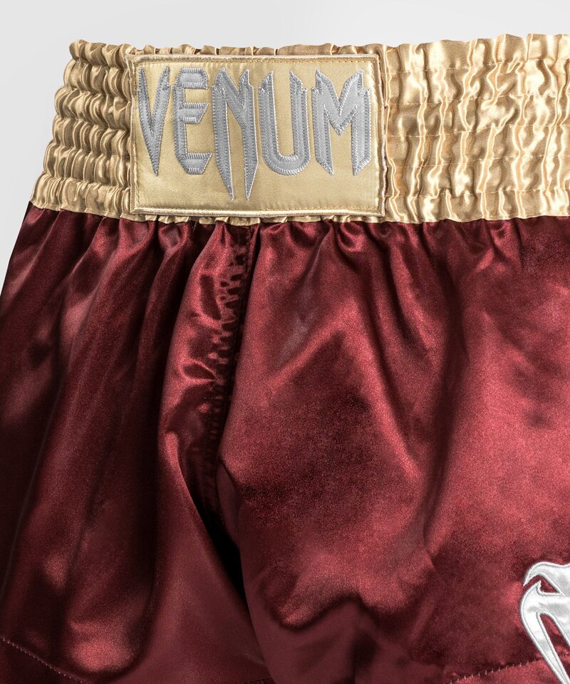 Venum Venum Classic Muay Thai Shorts Bordeaux Gold Weiß
