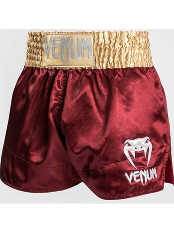 Venum Venum Classic Muay Thai Shorts Bordeaux Gold Weiß