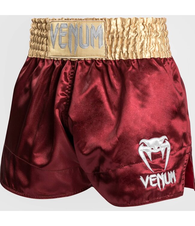 Venum Classic Muay Thai Shorts Bordeaux Goud Wit