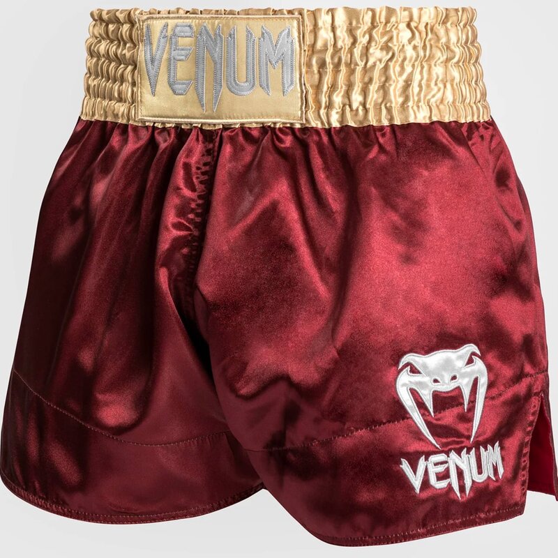 Venum Venum Classic Muay Thai Shorts Bordeaux Gold Weiß