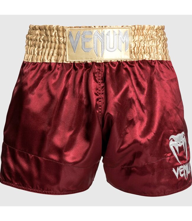 Venum Classic Muay Thai Shorts Bordeaux Goud Wit