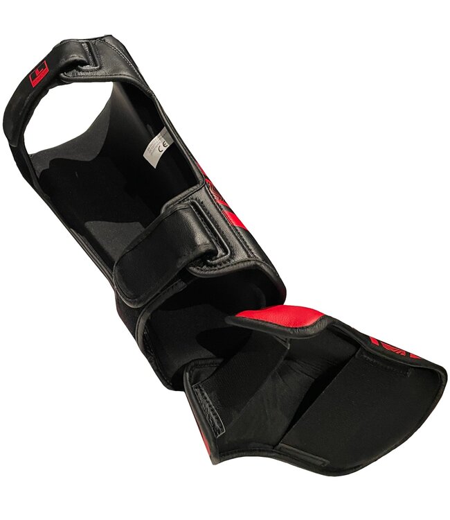 PunchR™ Electric Muay Thai Kickboxing Shinguards Black Red