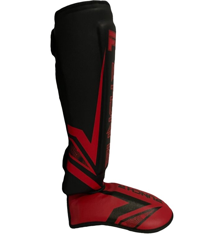 PunchR™ Electric Kickboxen Schienbeinschützer Schwarz Rot
