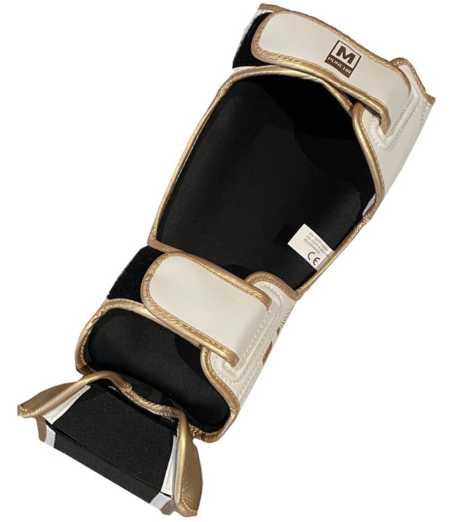 PunchR™ Electric Kickboks Muay Thai Scheenbeschermers Wit Goud