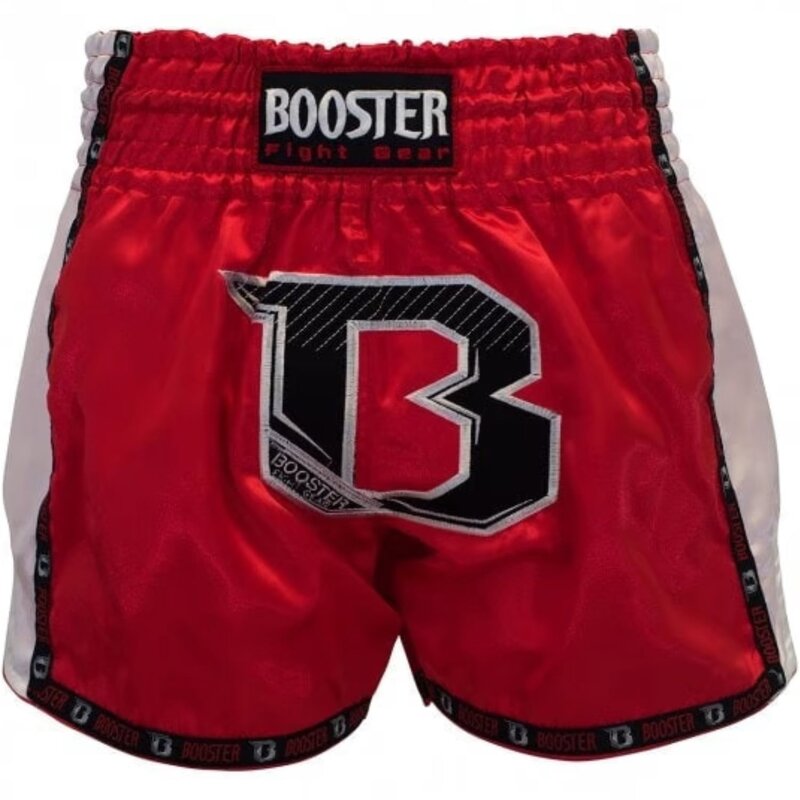 Booster Booster Muay Thai Short TBT Pro Rot Weiß Kickbox Höse