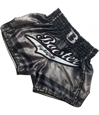 Booster Booster Kickboks Broekje Muay Thai Short TBT PRO Chaos 4 Zwart Zilver