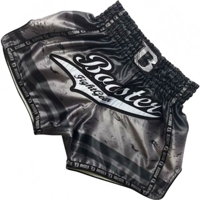 Booster Booster Kickboks Broekje Muay Thai Short TBT PRO Chaos 4 Zwart Zilver