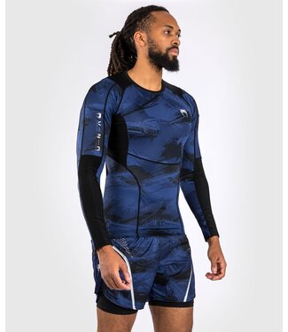 Venum Fightwear – Official Collection - Fightwear Shop Venum Electron 3.0 Rashguard Kompressions Shirt L/A Navy
