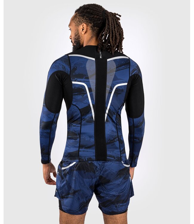 Venum Electron 3.0 Rashguard Compression Shirt L/S Navy