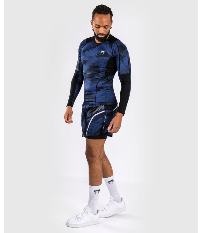 Venum Electron 3.0 Rashguard Kompressionsshirt, langärmlig, Marineblau