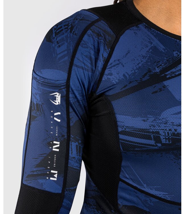 Venum Electron 3.0 Rashguard Compression Shirt L/S Navy