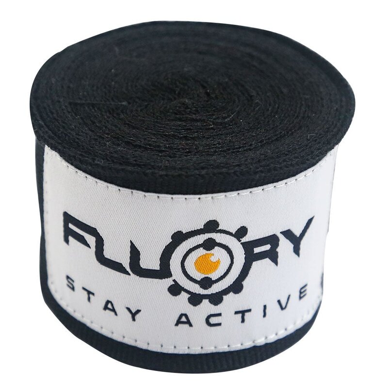 Fluory Fluory Boksbandages Hand Wraps Zwart 300 / 500 cm