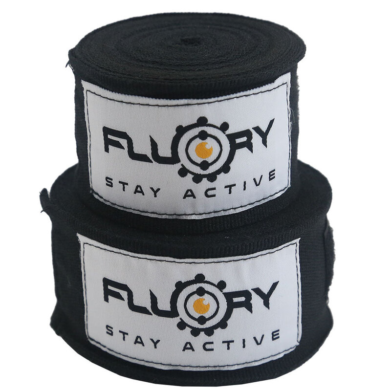 Fluory Fluory Boksbandages Hand Wraps Zwart 300 / 500 cm