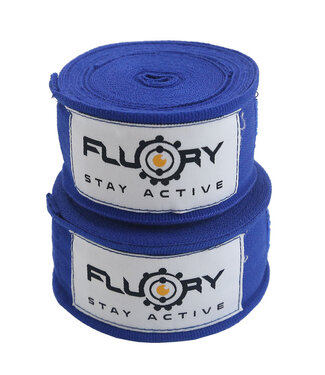 Fluory Fluory Boxing Bandages Hand Wraps Blue 300 cm per Pair