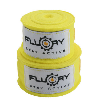 Fluory Fluory Boxing Bandages Hand Wraps Yellow 300 cm per Pair