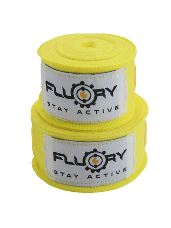 Fluory Fluory Boxing Bandages Hand Wraps Yellow 300 / 500 cm